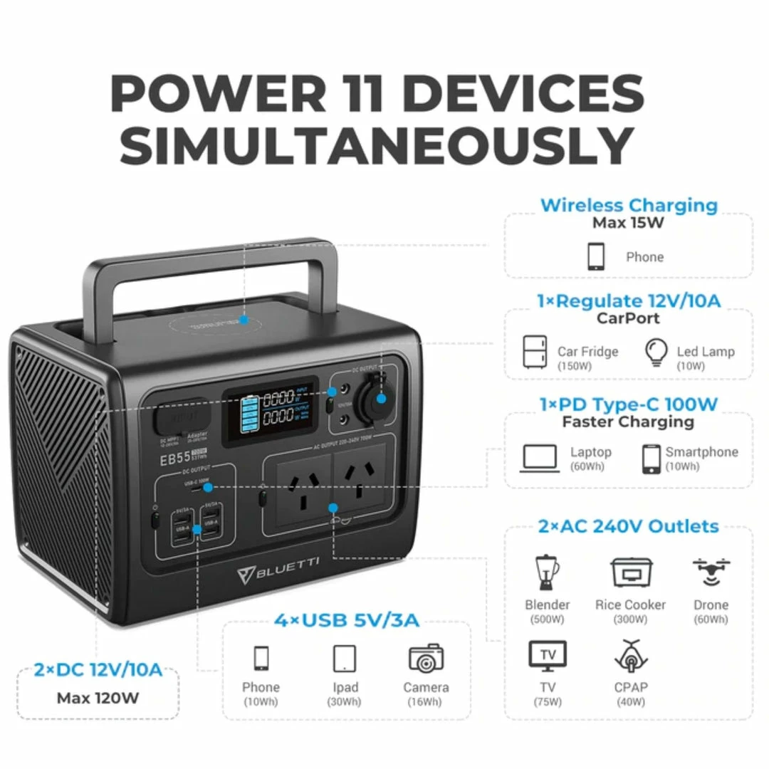 Bluetti EB55 700W Portable Energy Storage