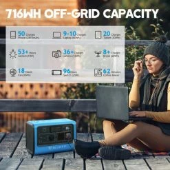 Bluetti EB70 Power Station With Solar Panel