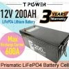 Power Lanplus 12V 200Ah Lithium LiFePO4 Battery For Camper Solar 4WD Caravan Motorhome