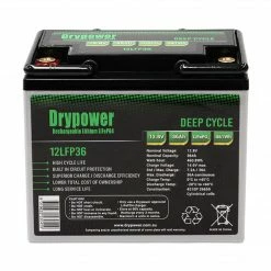 Drypower 12.8V Lithium Iron Phosphate (LiFePO4) Rechargeable Battery