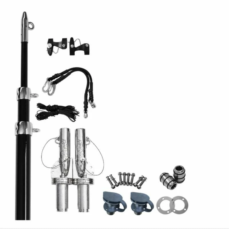 Bell Marine Boat Parts Viper X-treme Series Deck Mount Removable Telescopic Outrigger Bundle (Pair)