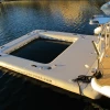 Inflatable Pontoons Pool Deck With 4 Drink Holders Inflatables