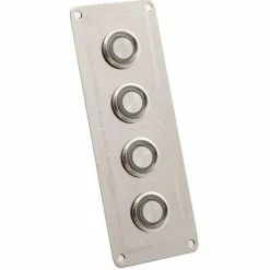 Bell Marine Boat Parts Viper Elite Series Slimline Marine 4 Gang On/Off Switch - Blue Led (Inline)